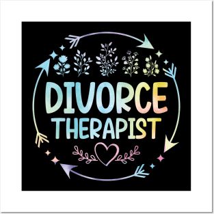 Divorce Therapist cute floral watercolor Posters and Art